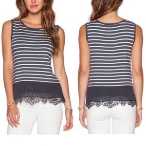 Bailey 44 “Unstrong Top” Lace and Silk Trim